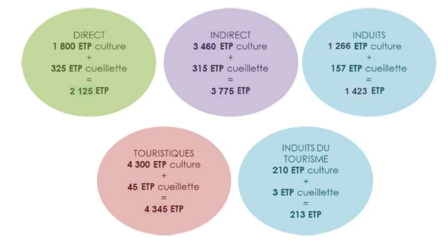 Emplois pour l'ensemble des filières PPAM 