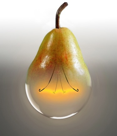image d'un poire dans une ampoule