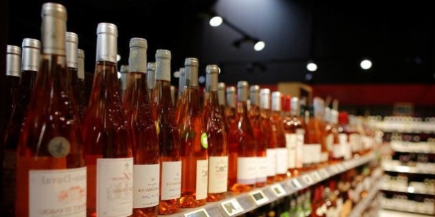 bouteille de vin rosé