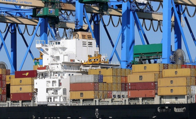 Porte-containers au Havre - fret maritime