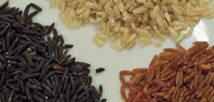 trois variété de riz