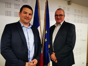 De gauche à droite : Yohann Barbe et Bruno Colin, respectivement proposés à la présidence et à la vice-présidence du conseil spécialisé "Ruminants" de FranceAgriMer renouvelé pour 5 ans