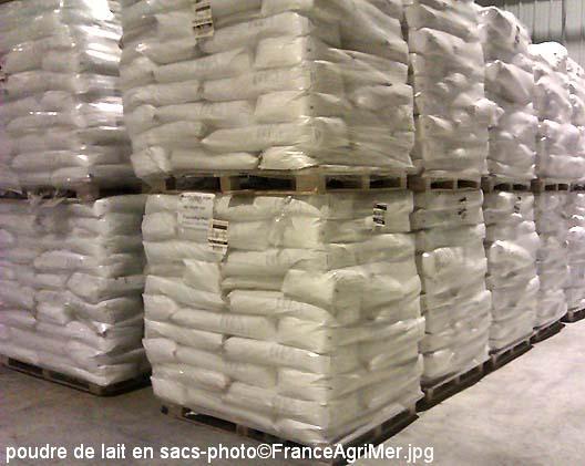 poudre de lait en sacs-photo